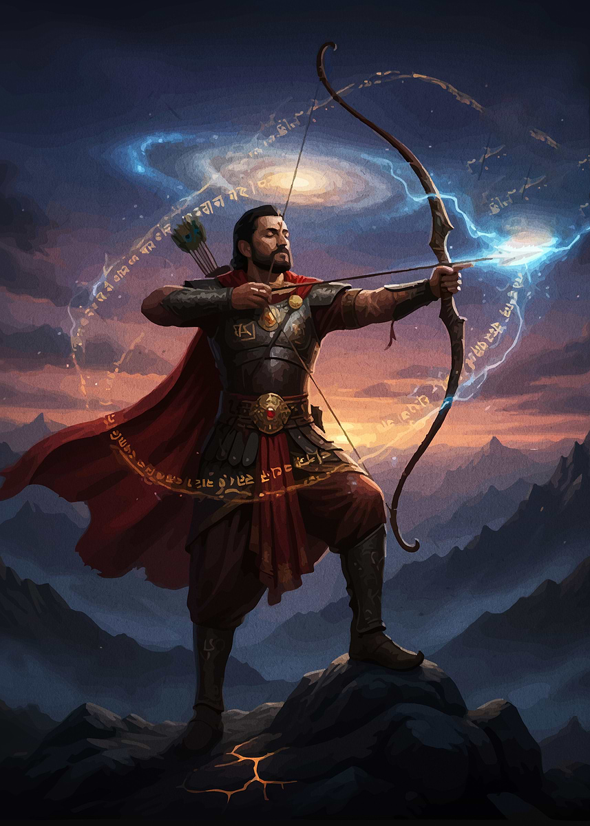 'Archer with Bow and Arrow' Poster, picture, metal print, paint by ...