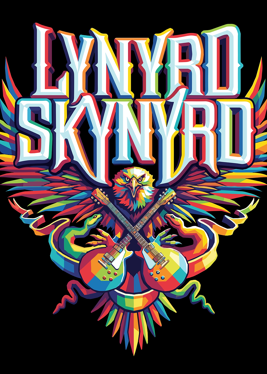 Lynyrd Skynyrd Eagle Guitars Snake Art' Poster, picture, metal