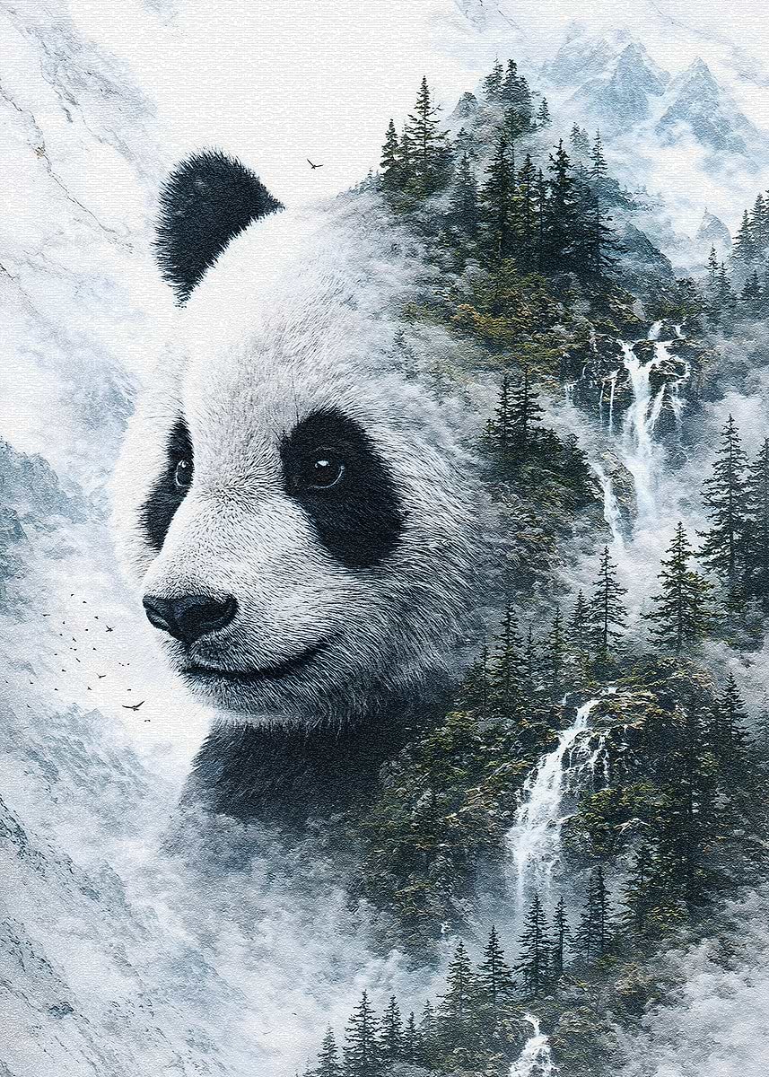 'Panda Protector of the Verdant Heights' Poster, picture, metal print ...
