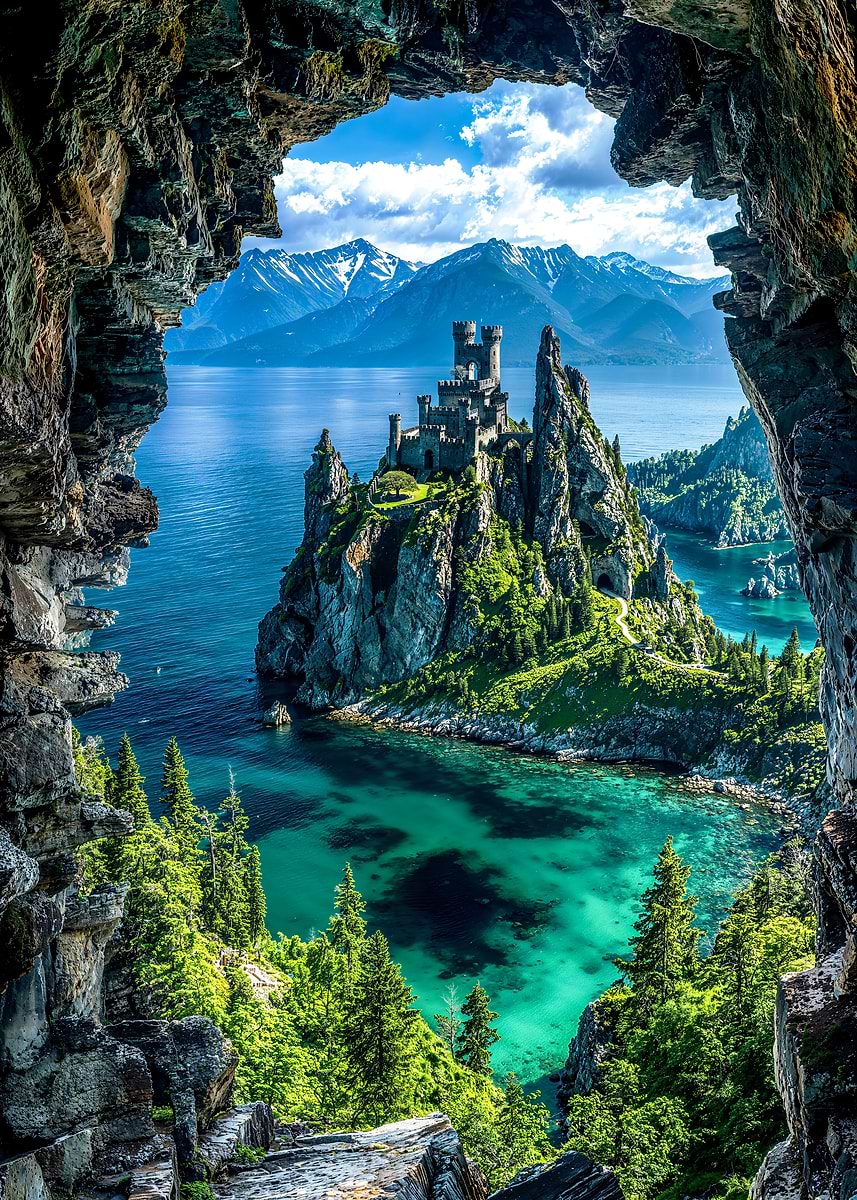 Throne of Saltwind — from the Forgotten Fantasy Realms collection, a Pixaverse metal print