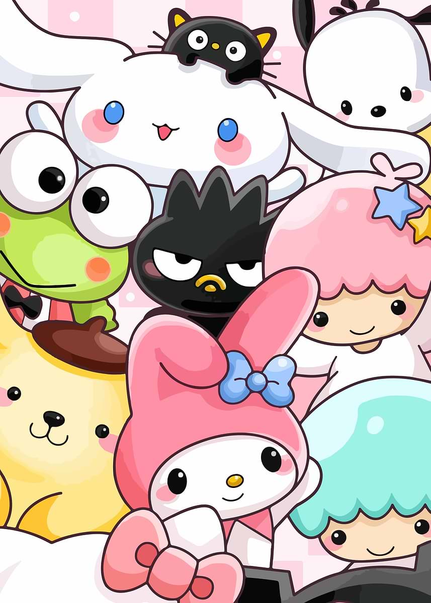 Sanrio Characters Group Portrait Poster Picture Metal Print Paint Sanrio Characters Group Portrait Poster Picture Metal Print Paint