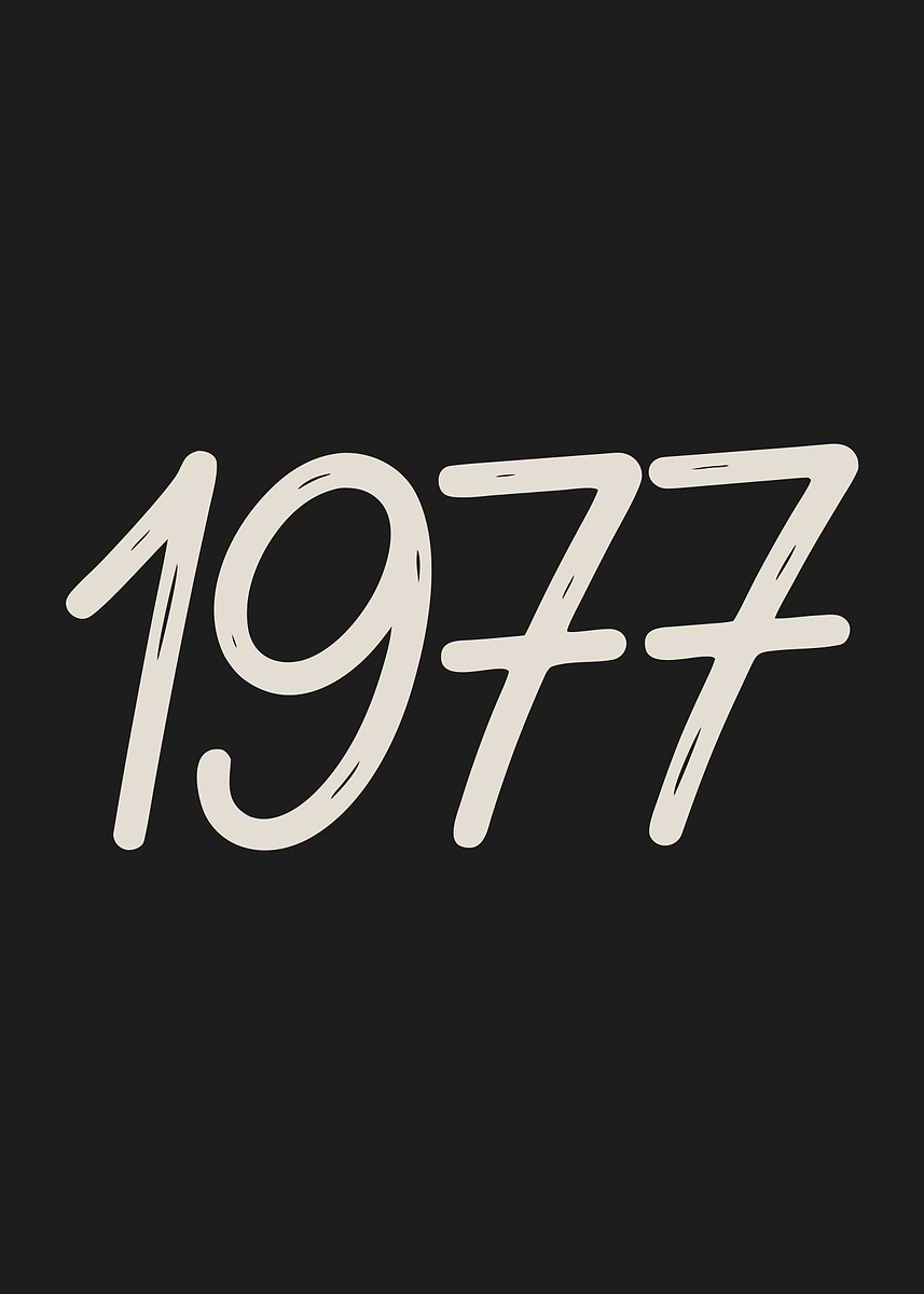 '1977 Year Text' Poster, picture, metal print, paint by Boualem Mustafa ...