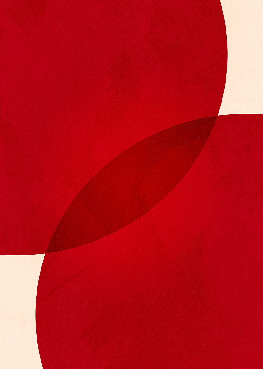 'Abstract Red Circles' Poster, picture, metal print, paint by ...