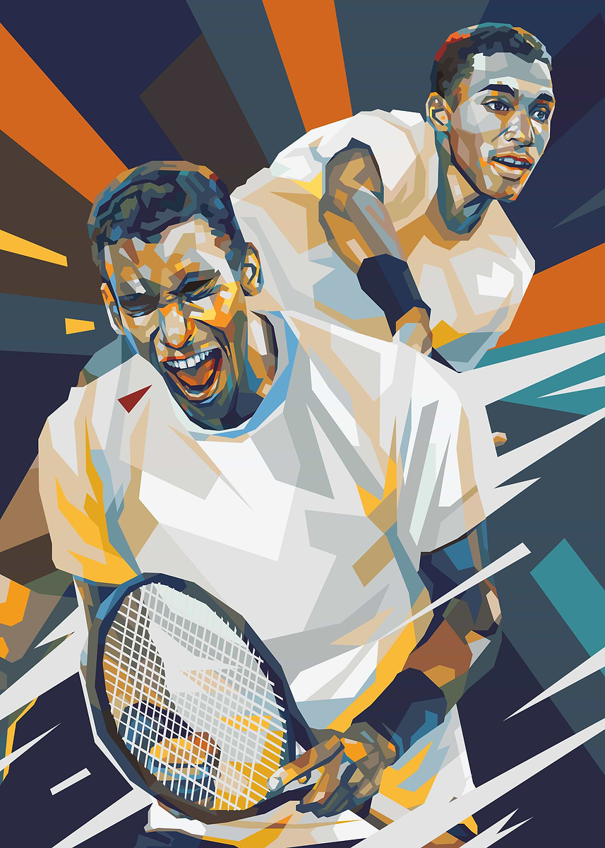 Felix Auger-Aliassime in WPAP' Poster, picture, metal print, paint