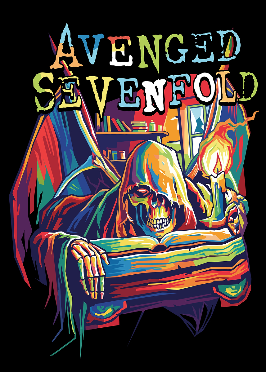 Avenged Sevenfold Grim Reaper Pop Art' Poster, picture, metal