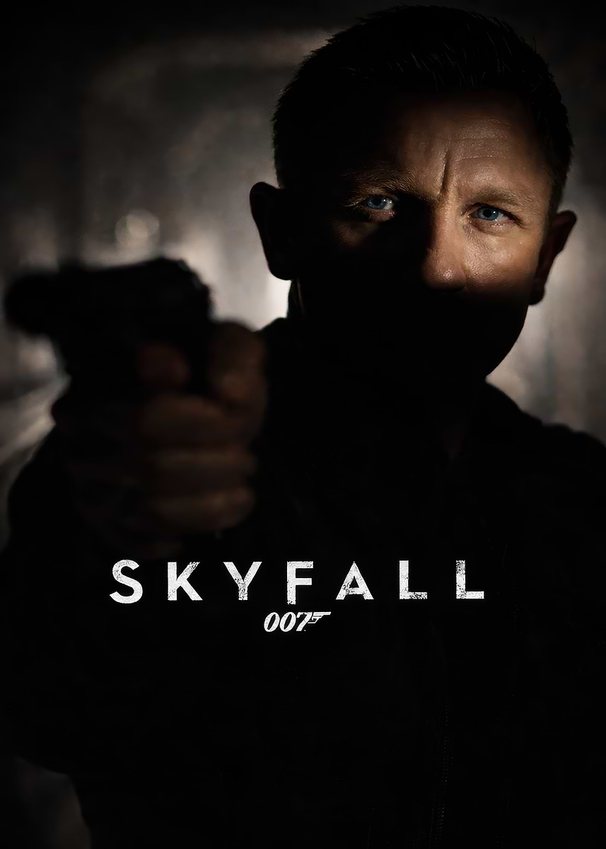 007 Shadow Fall 'Skyfall 007 ' Poster, picture, metal print, paint by ElYUU | Displate
