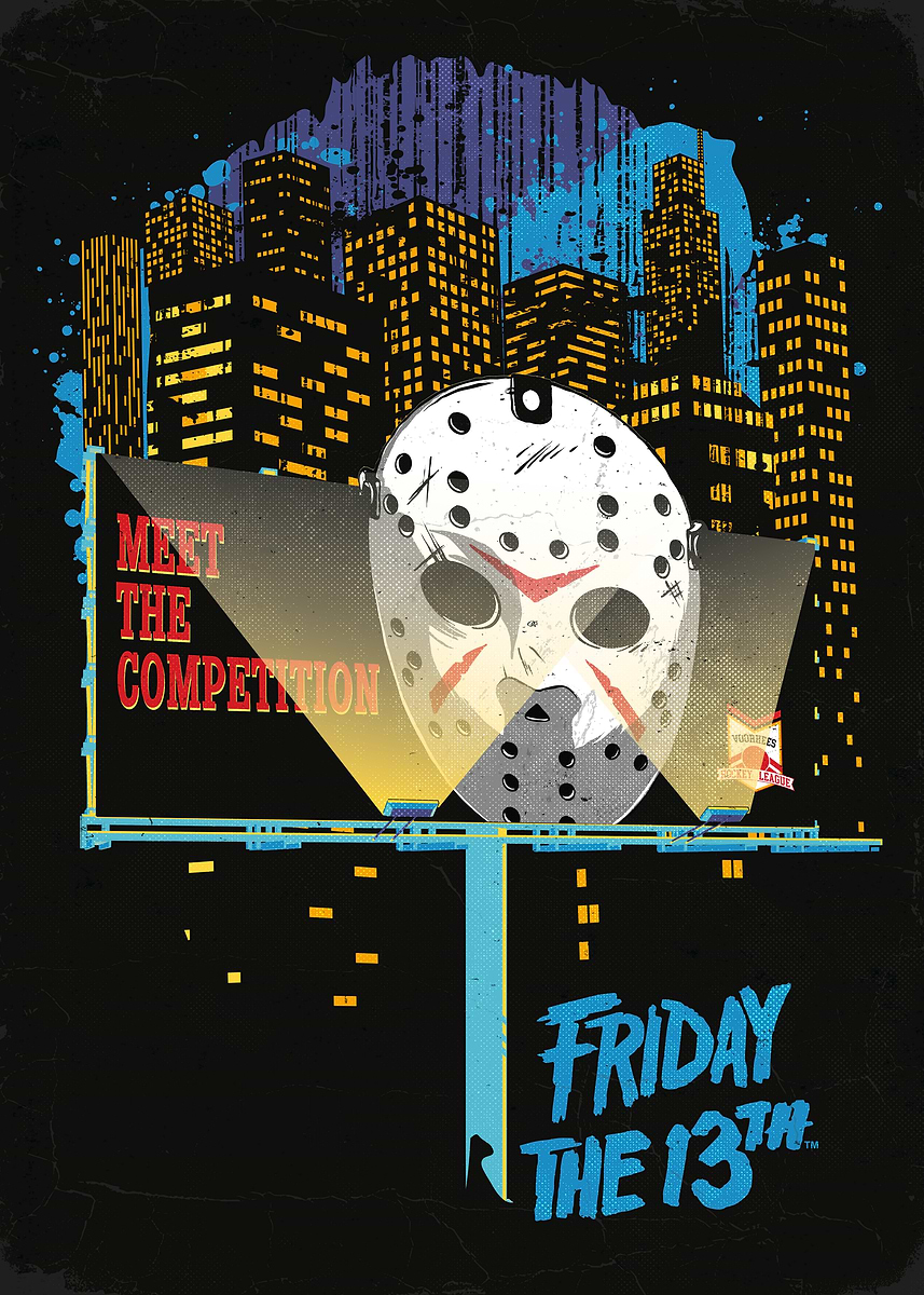 'Jason's Urban Menace Billboard' Poster, picture, metal print, paint by ...
