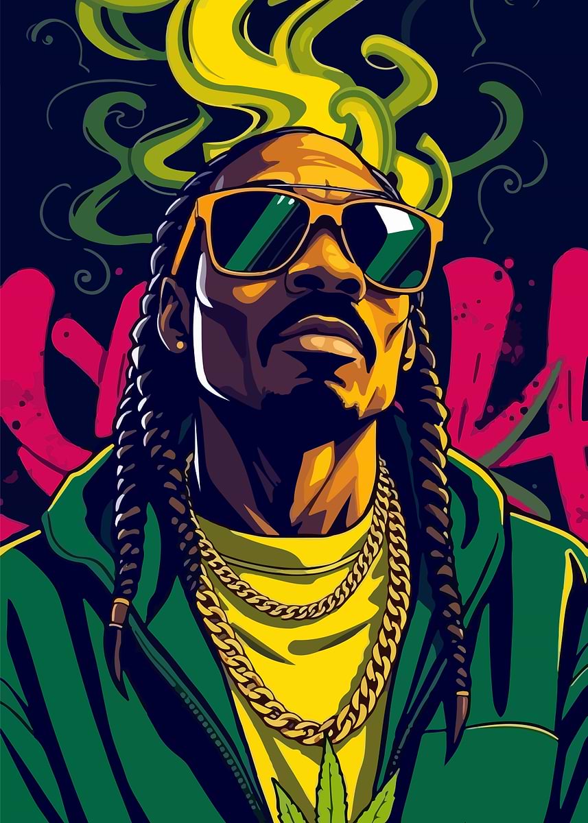 Snoop Dogg Pop Art Portrait' Poster, picture, metal print, paint