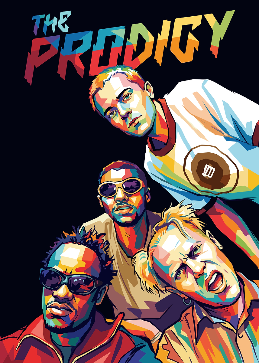 The Prodigy Band Portrait' Poster, picture, metal print, paint by