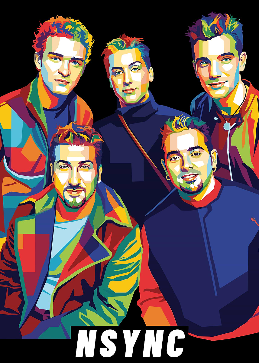 'NSYNC Pop Art Portrait' Poster, picture, metal print, paint by Papa ...