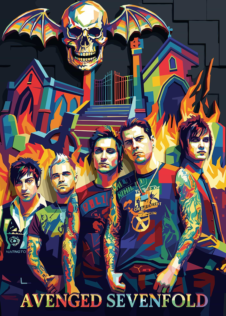 Avenged Sevenfold Band Portrait' Poster, picture, metal print