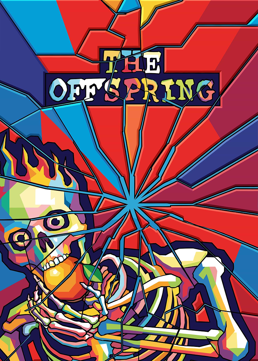 'The Offspring Skeleton Pop Art' Poster, picture, metal print, paint by ...