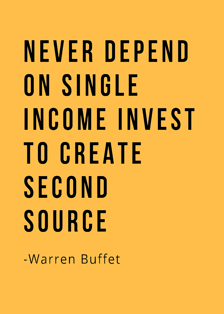'Warren Buffett Quote on Income' Poster, picture, metal print, paint by ...