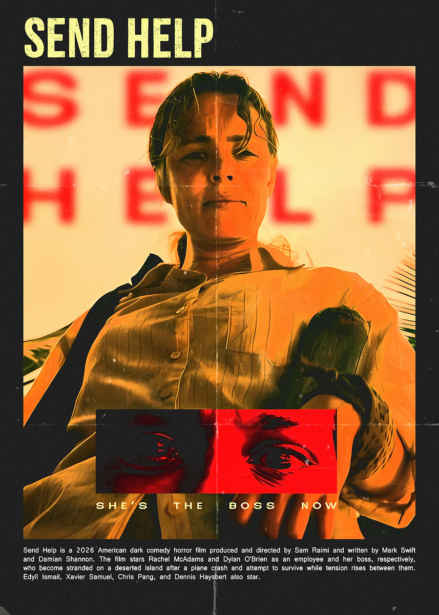 send-help-movie-poster-poster-picture-metal-print-paint-by-blez