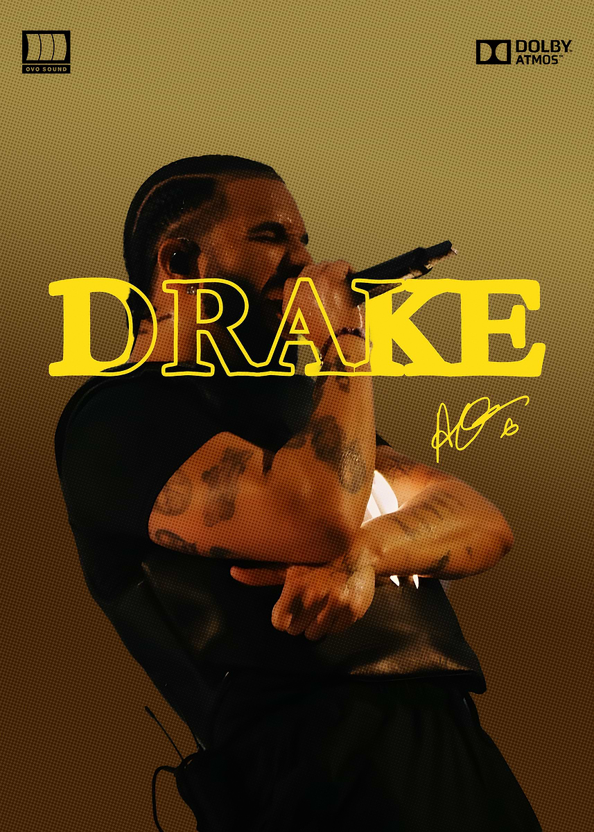 Drake Sign 'Drake Performing Live' Poster, picture, metal print, paint by Orangy ...