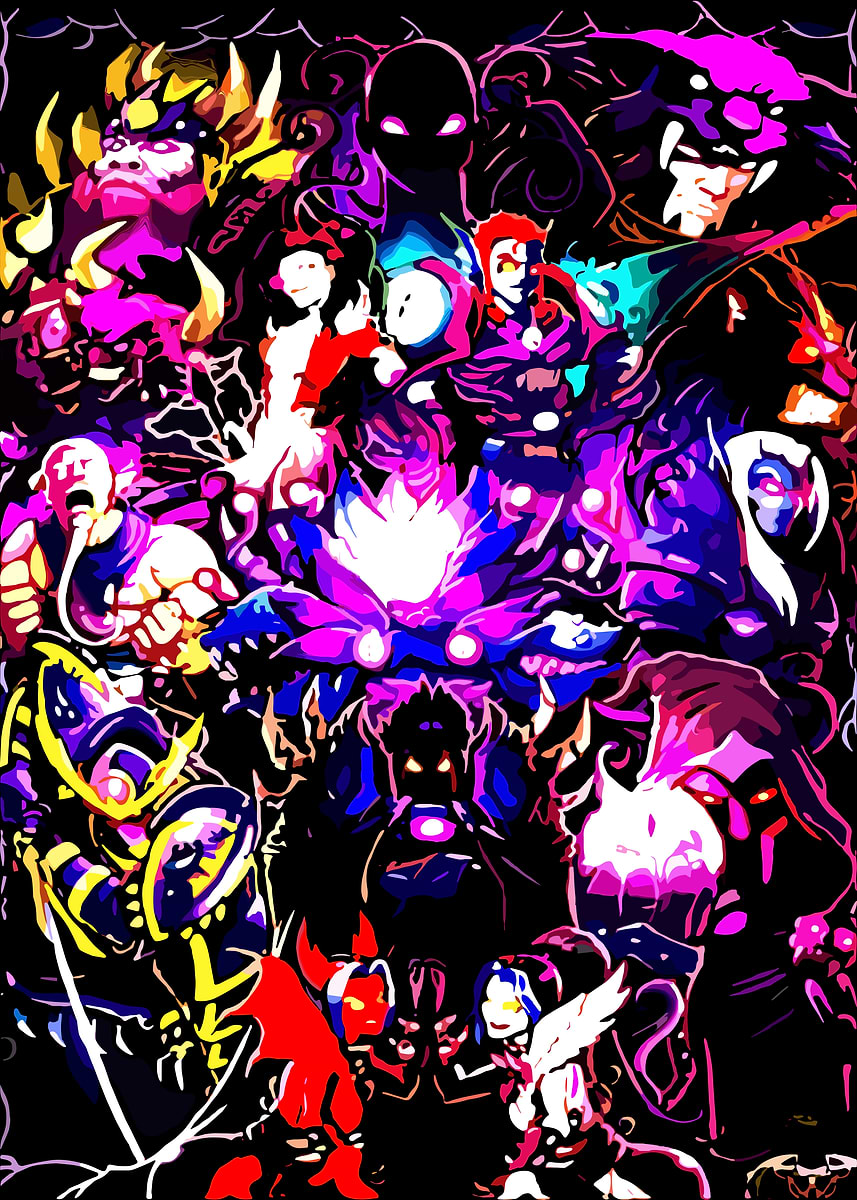 'Fantasy Character Collage' Poster, picture, metal print, paint by ...