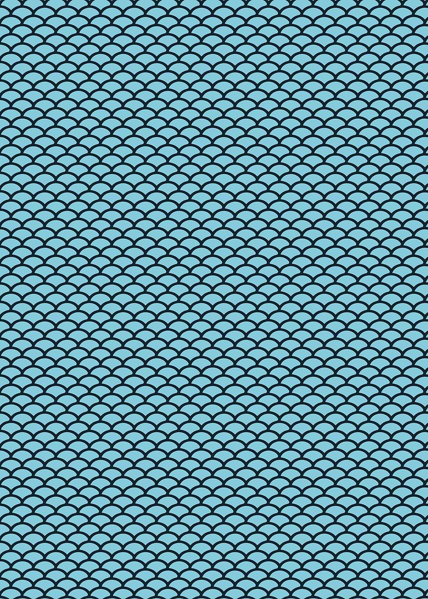 'Blue Scallop Pattern' Poster, picture, metal print, paint by Fun ...