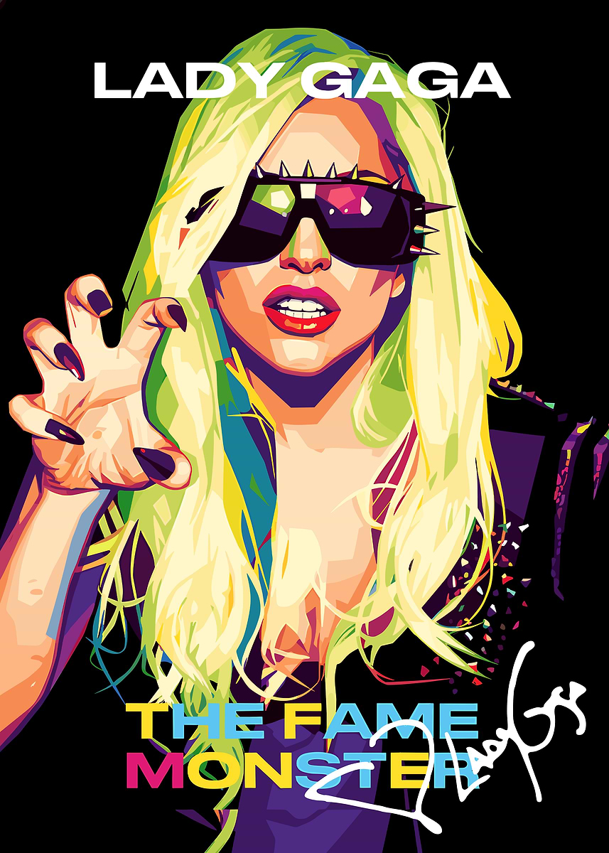 Lady Gaga The Fame Monster Pop Art' Poster, picture, metal print