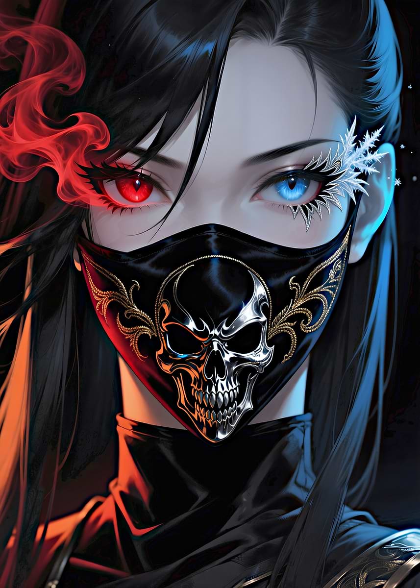 anime-character-with-skull-mask-poster-picture-metal-print-paint