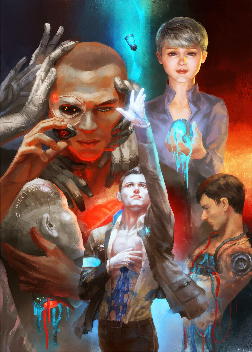 Android Detroit Kid 'Detroit: Become Human Androids' Poster, picture, metal print, paint by ...