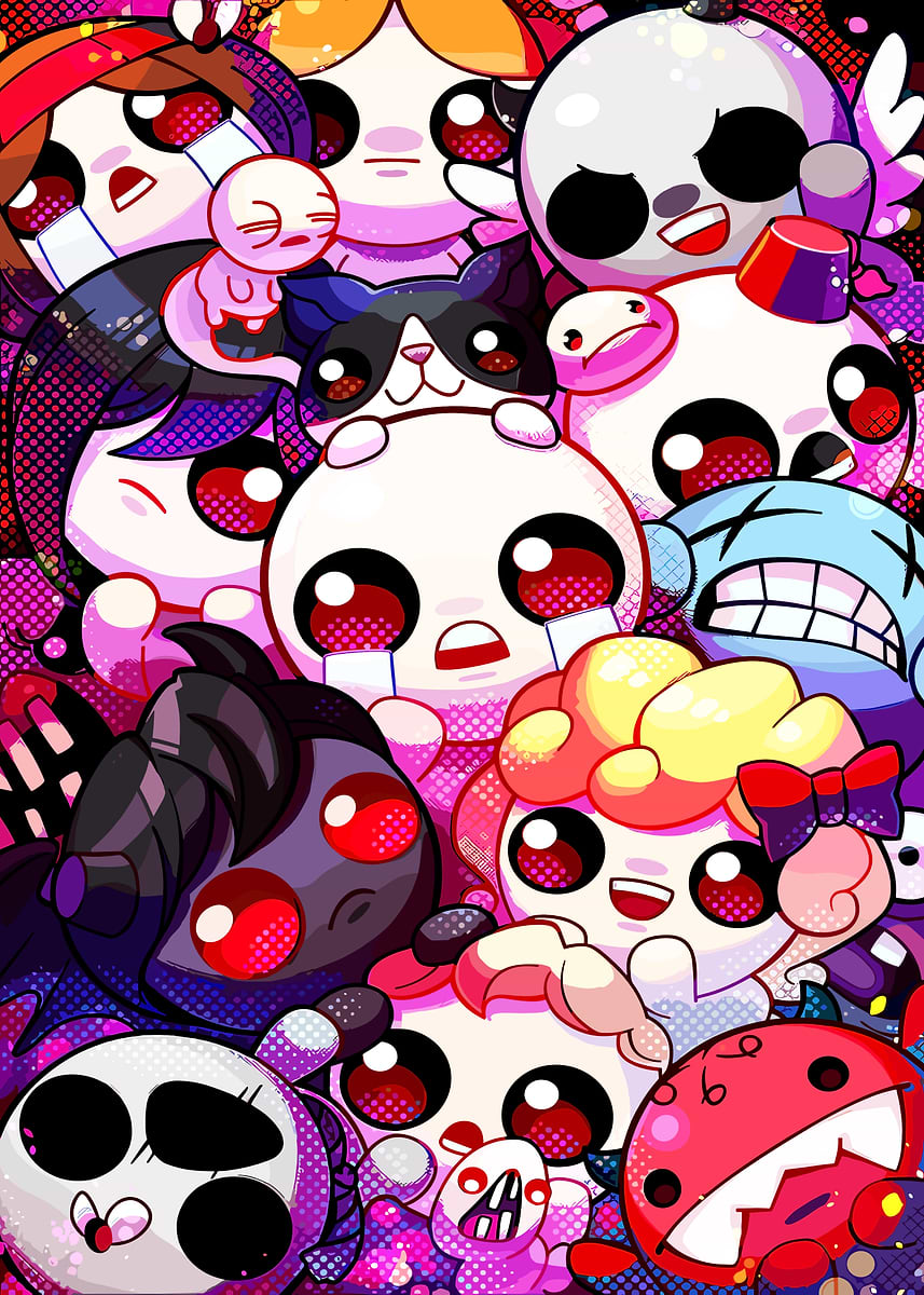 The Binding of Isaac Characters Collage' Poster, picture, metal