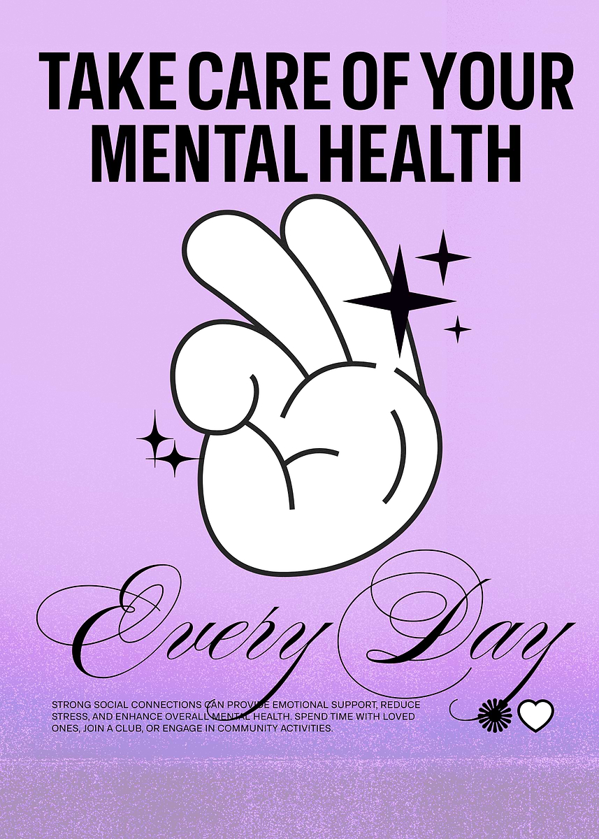 'Take Care of Your Mental Health Every Day Poster' Poster, picture ...