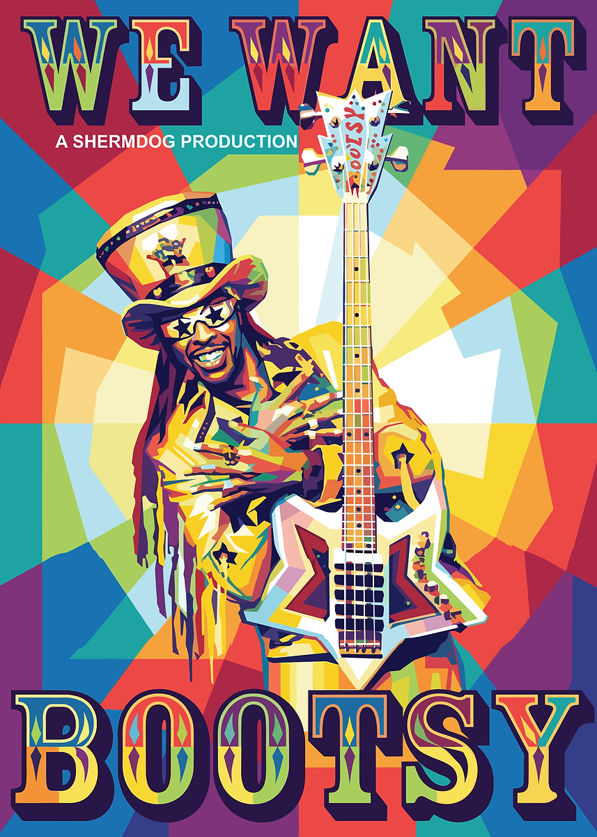 'Bootsy Collins Pop Art Poster' Poster, picture, metal print, paint by ...