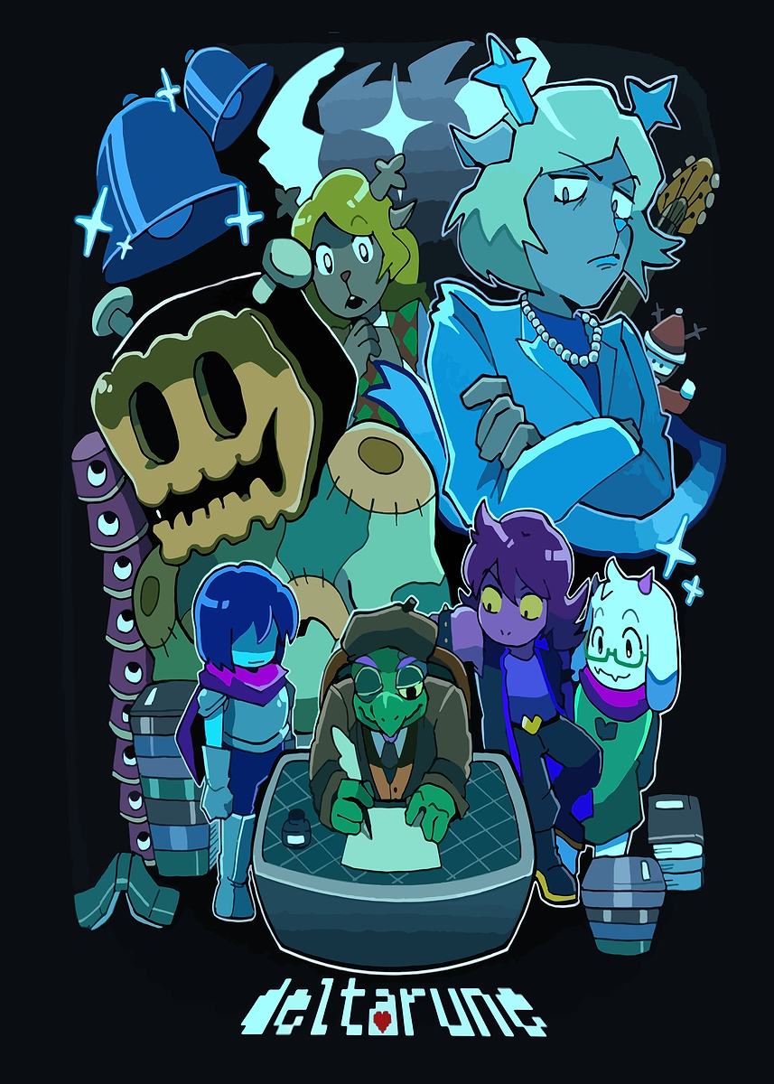 Deltarune Characters And Symbols Poster Picture Metal Print Paint deltarune-characters-and-symbols-poster-picture-metal-print-paint
