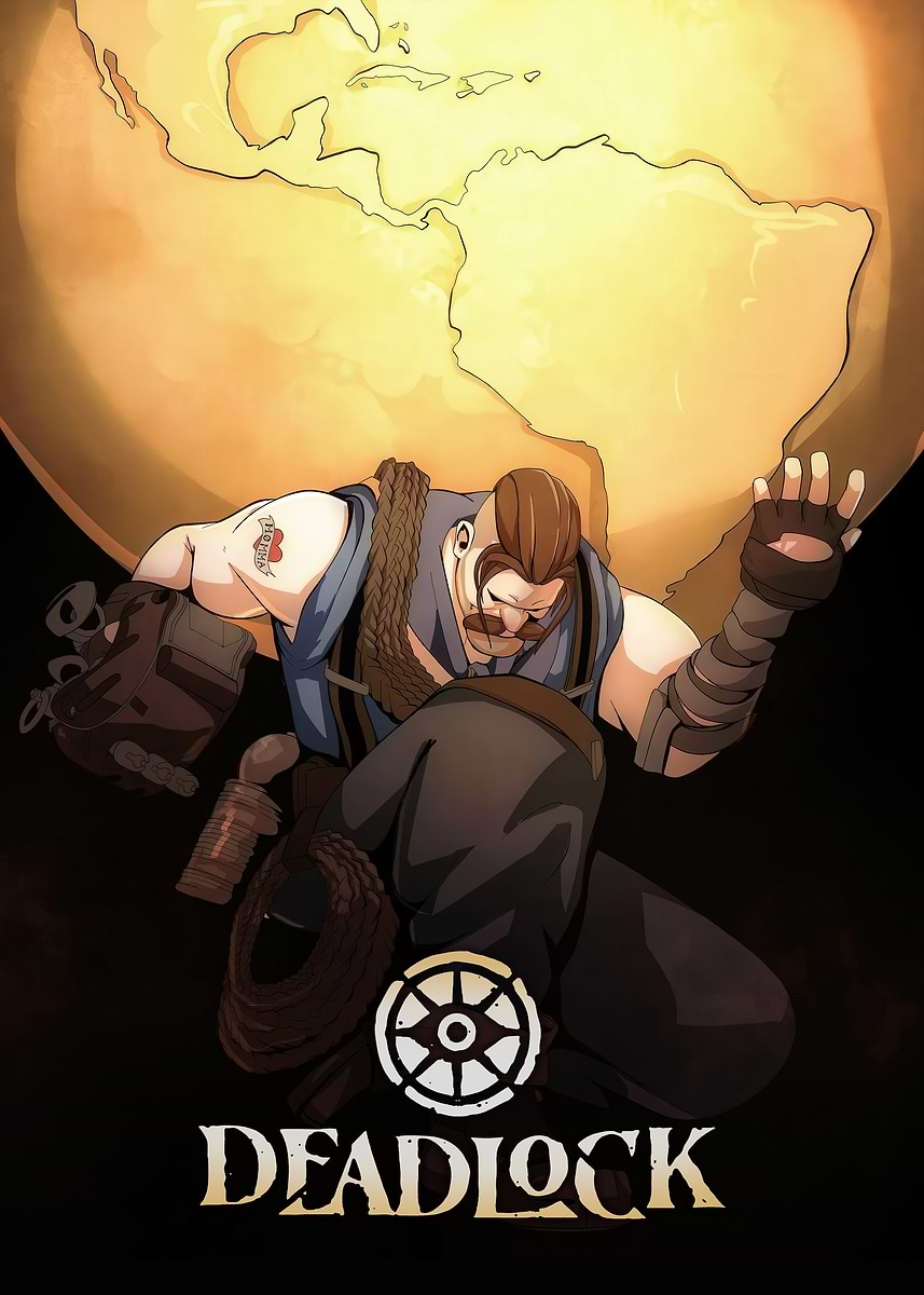 新品　DEADLOCK ILLUSTRATIONS イラスト集 Deadlock Game Art with Atlas Figure' Poster, picture, metal print