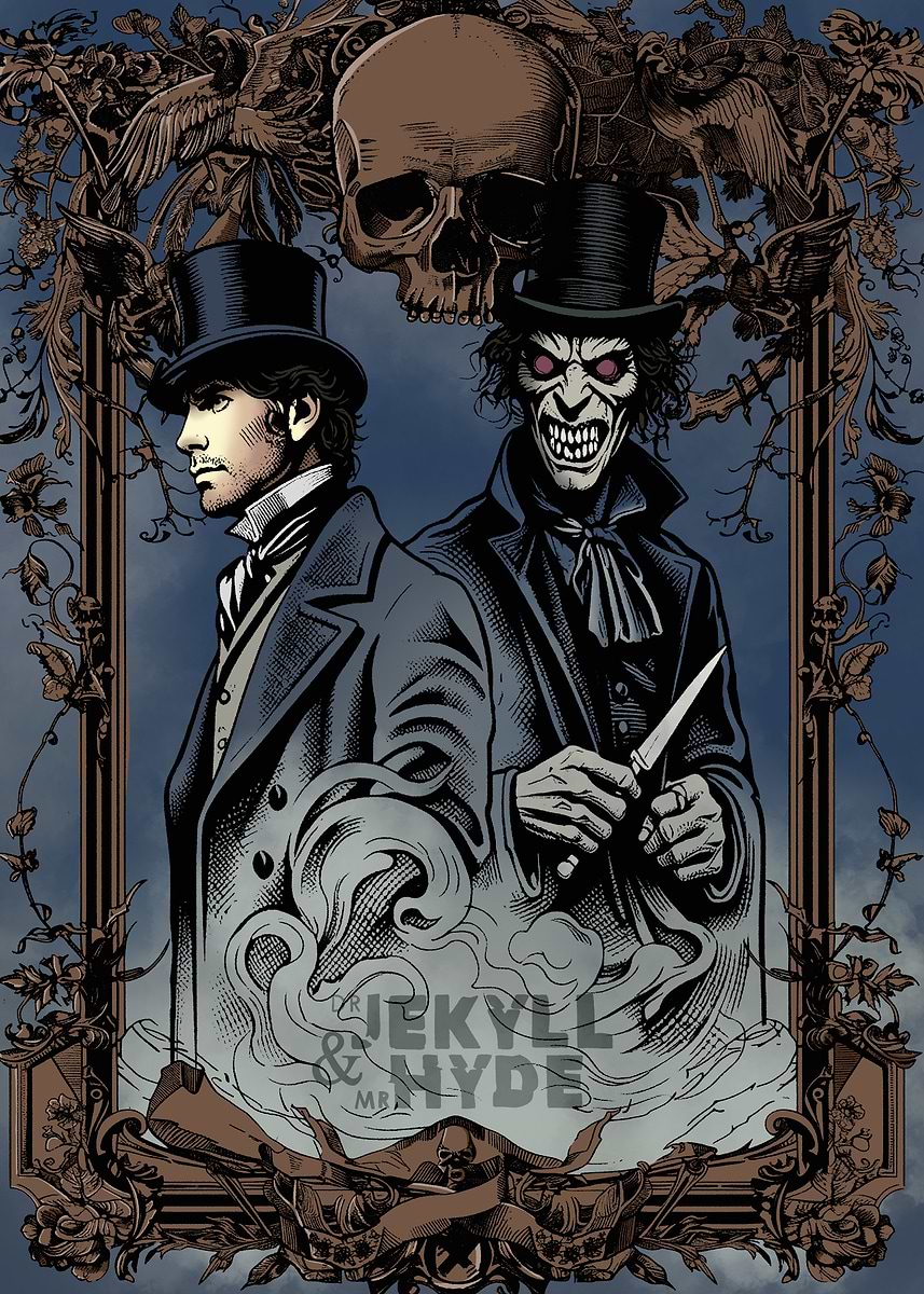 Jekyll and Hyde Gothic Portrait' Poster, picture, metal print