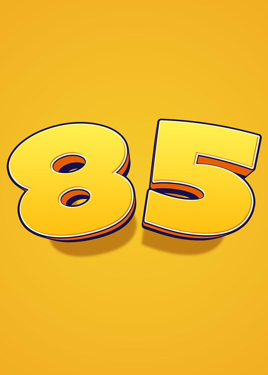'Number 85 ' Poster, picture, metal print, paint by hiken three | Displate