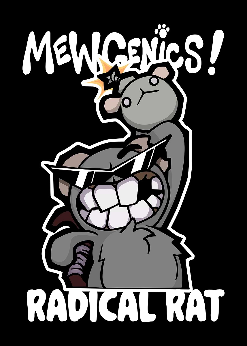 Radical Mouse 'Mewgenics Radical Rat Poster' Poster, picture, metal print, paint by ...