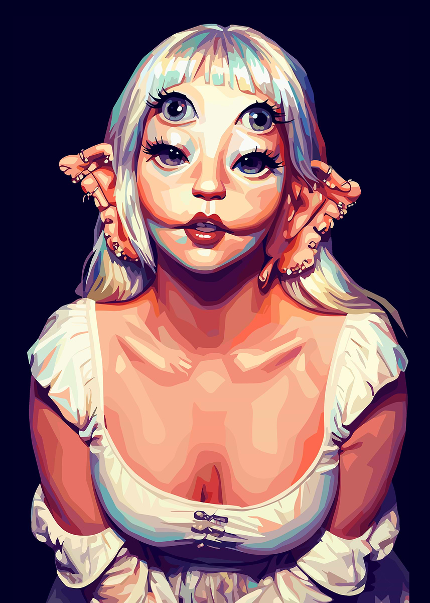 Surreal Portrait of a Multi-Eyed Melanie Martinez' Poster, picture