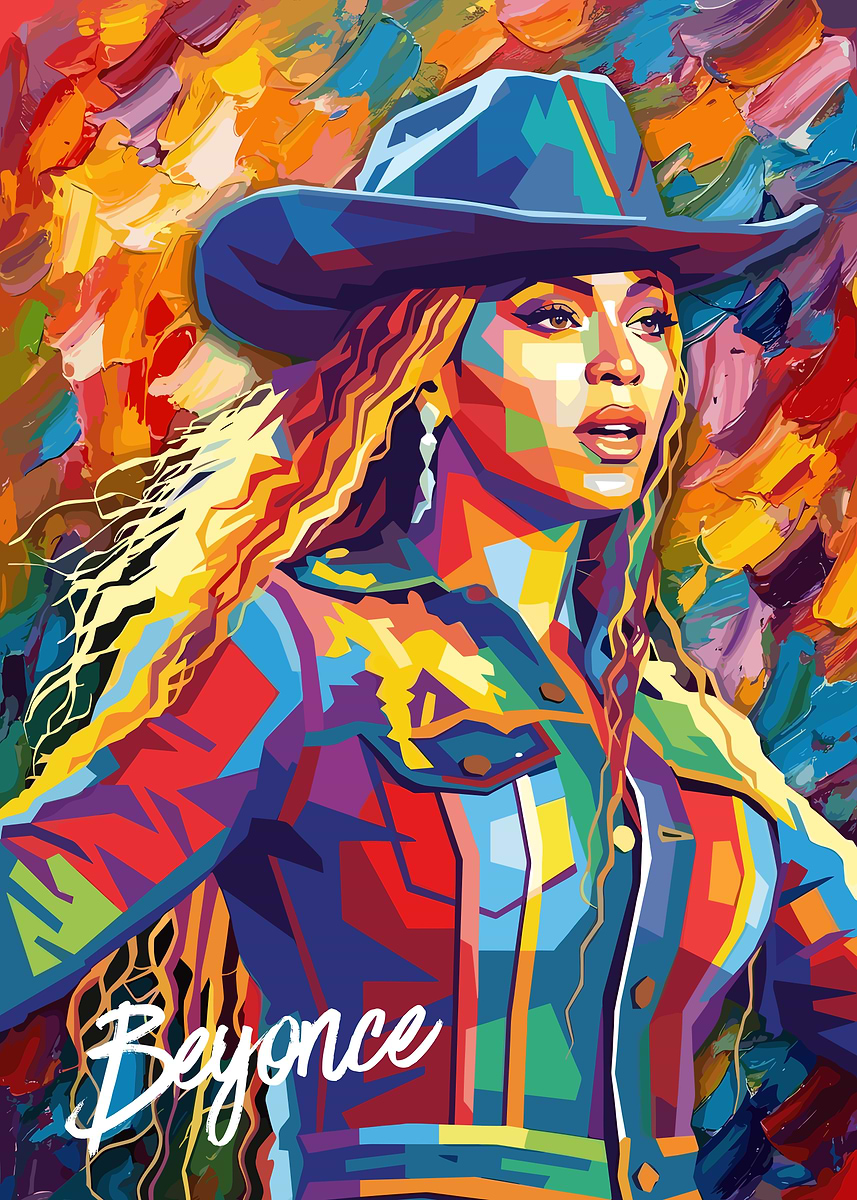 Beyonce Pop Art Portrait' Poster, picture, metal print, paint by