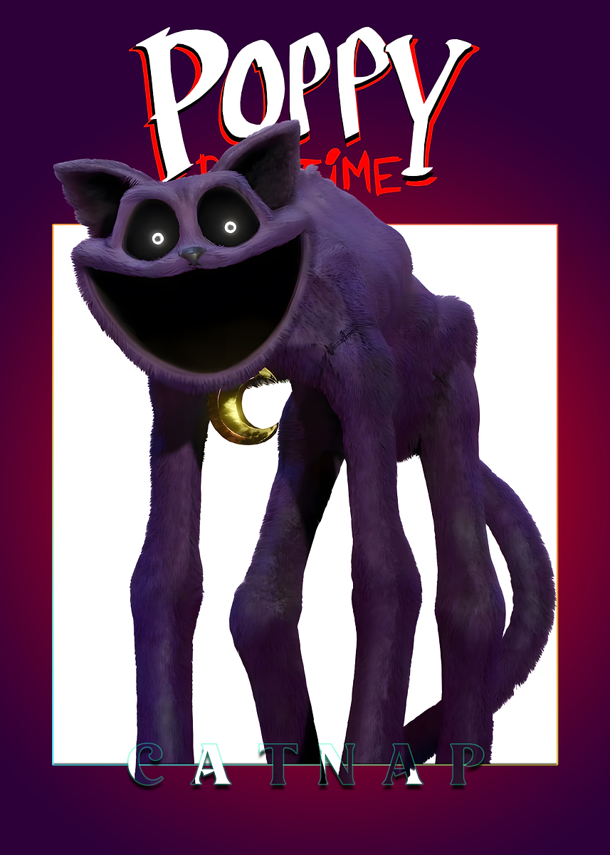 CatNap from Poppy Playtime' Poster, picture, metal print, paint by