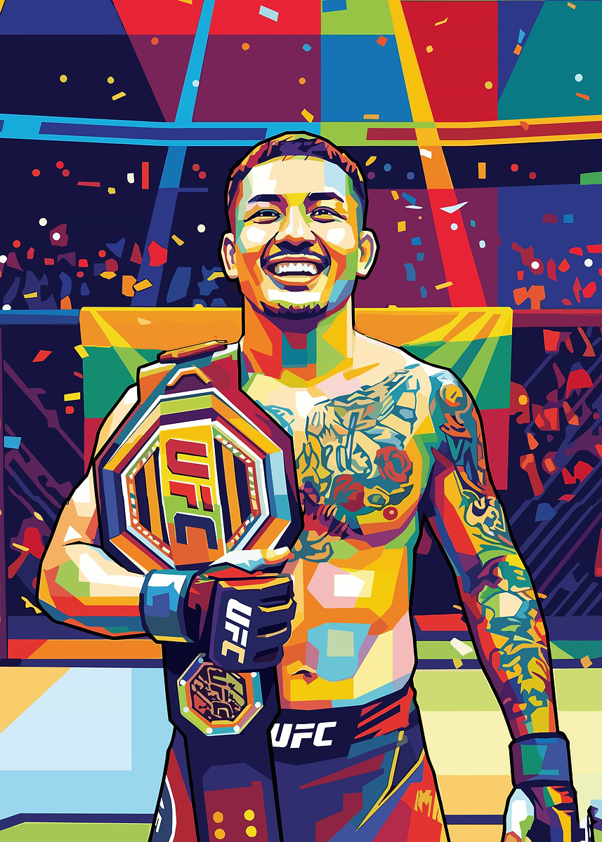 Winner Ufc Frame 'UFC Champion with Belt' Poster, picture, metal print, paint by birdcat ...