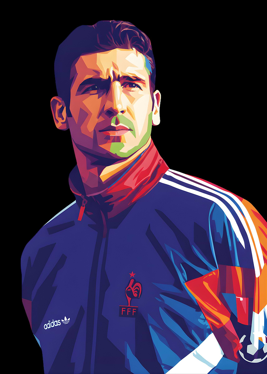 Eric cantona Pop Art Portrait' Poster, picture, metal print, paint