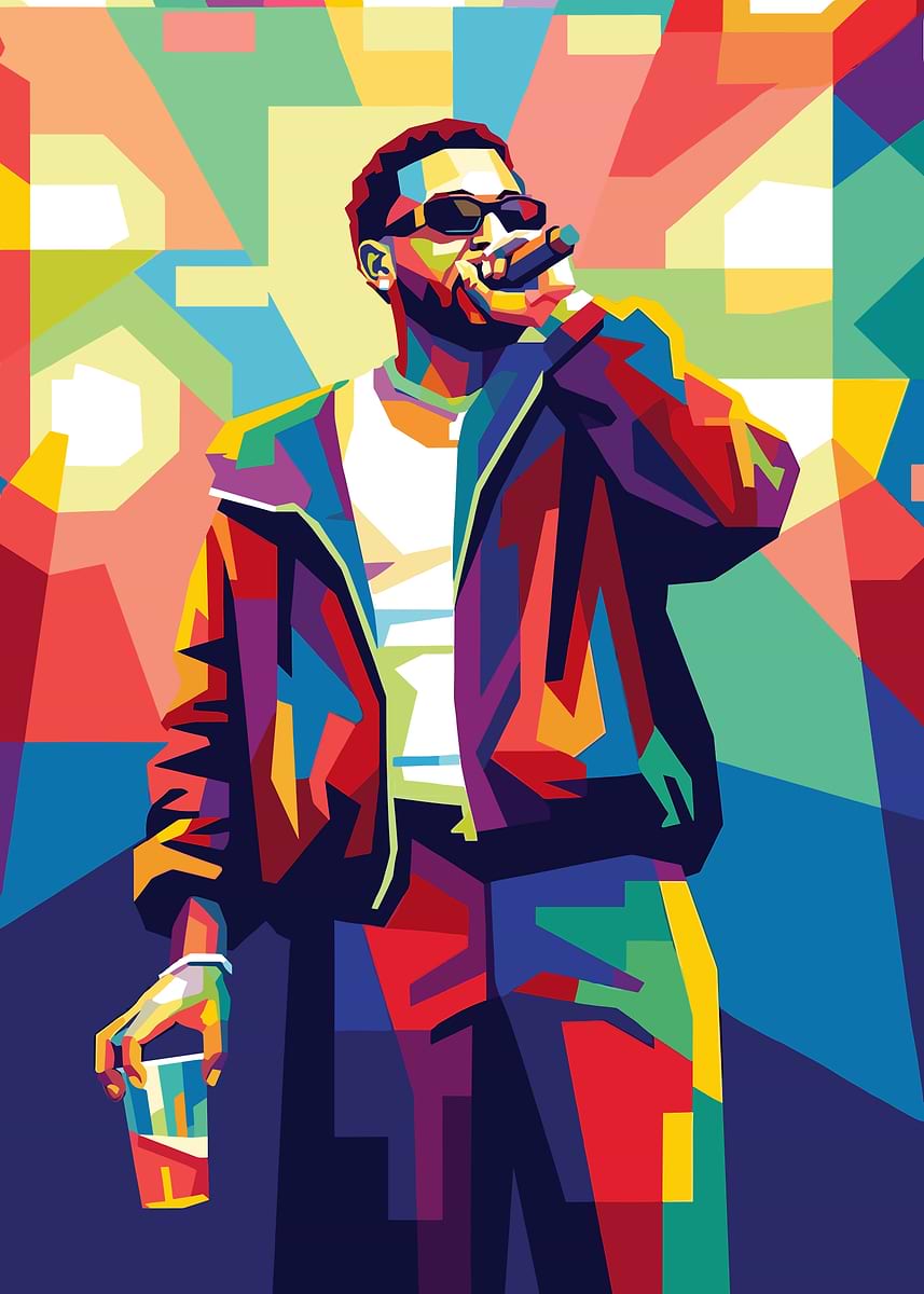 Hand Painted Rapper Character 'Reezy of a Rapper' Poster, picture, metal print, paint by agusart ...