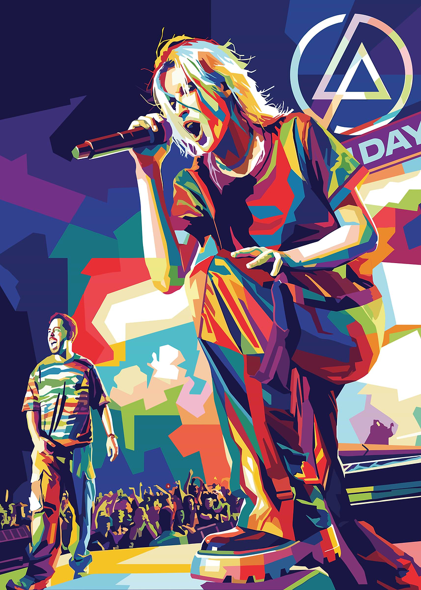 ポップアート1955-70￼ 200ページ￼ Linkin Park WPAP Art' Poster, picture, metal print, paint by