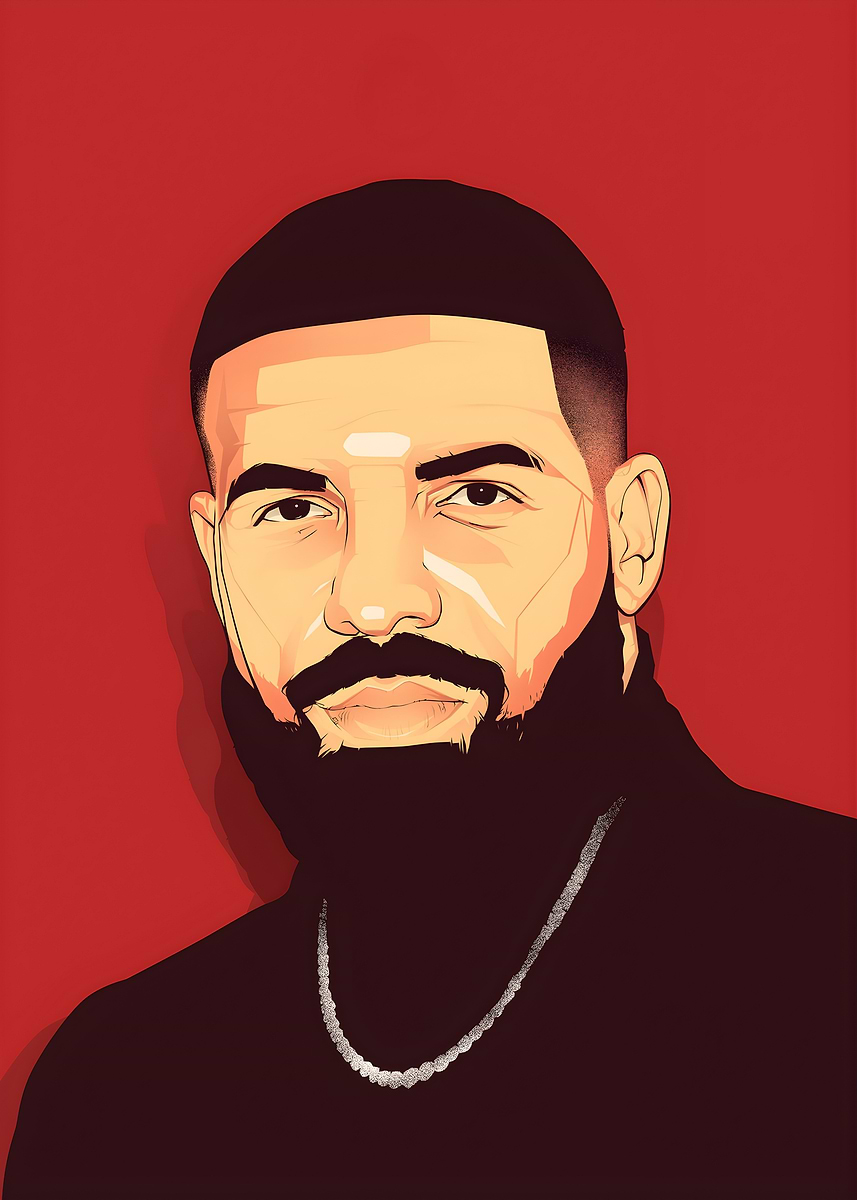 Popstyle Drake Colorful 'Drake Pop Art Portrait' Poster, picture, metal print, paint by metro ...