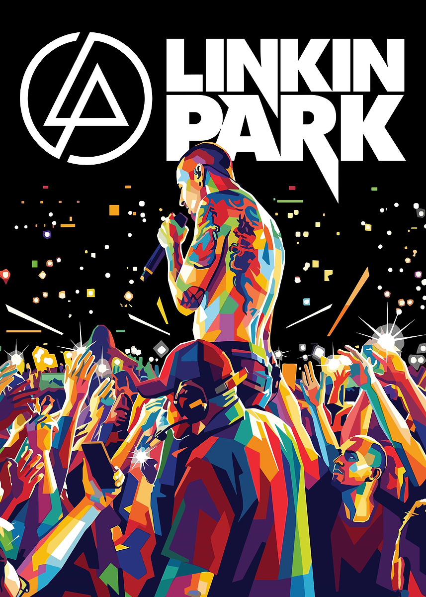 ポップアート1955-70￼ 200ページ￼ Linkin Park WPAP Art' Poster, picture, metal print, paint by