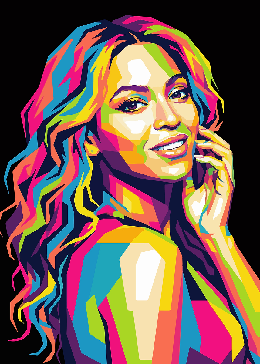 'Beyoncé Pop Art Portrait' Poster, picture, metal print, paint by ...