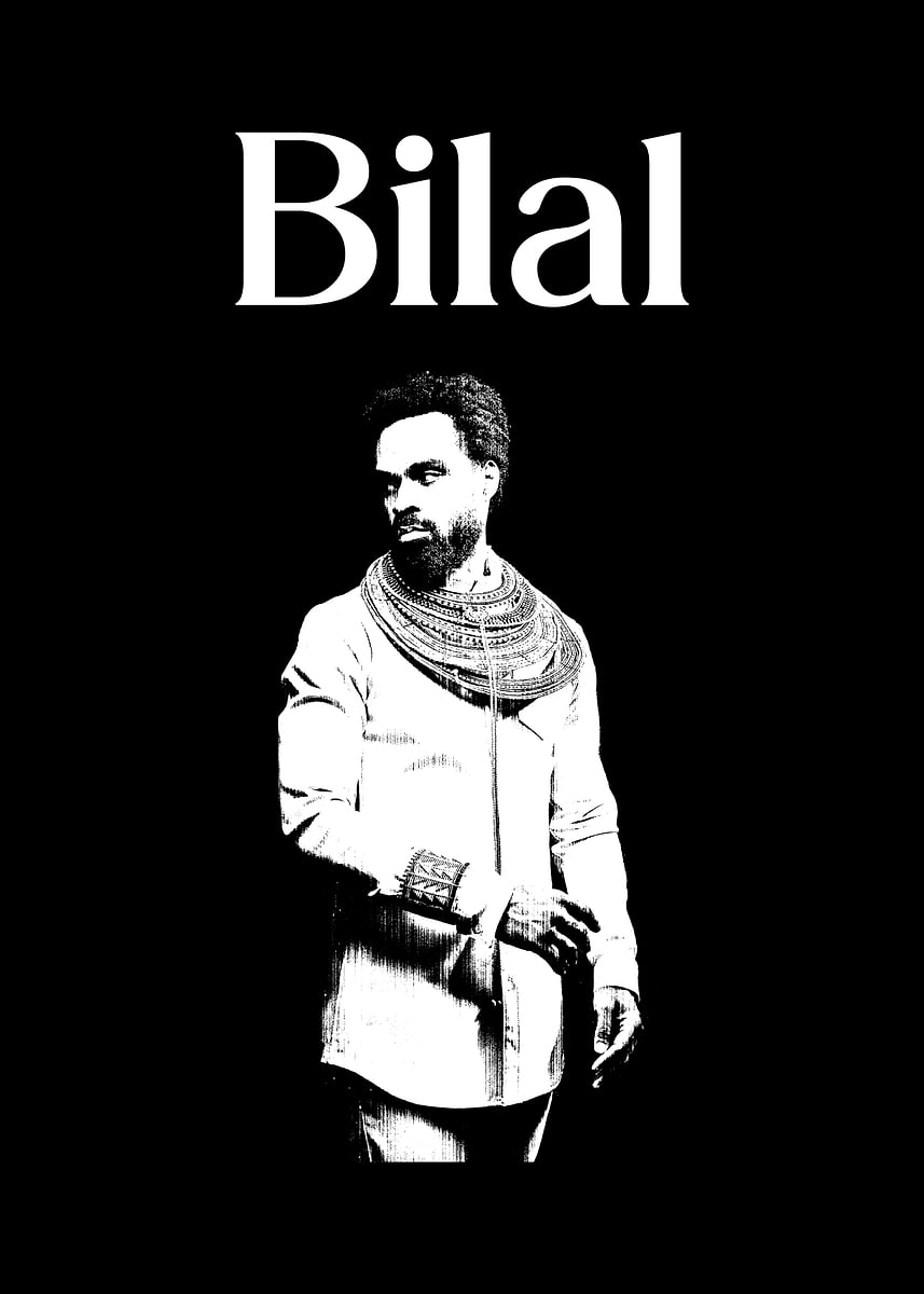 Bilal Rid 'Bilal Poster with Man' Poster, picture, metal print, paint by mitra ...