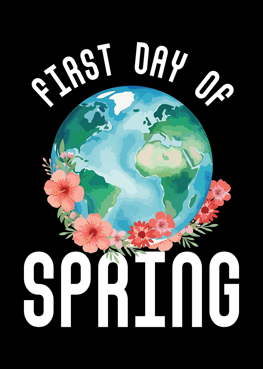 'First Day of Spring Earth Floral' Poster, picture, metal print, paint ...