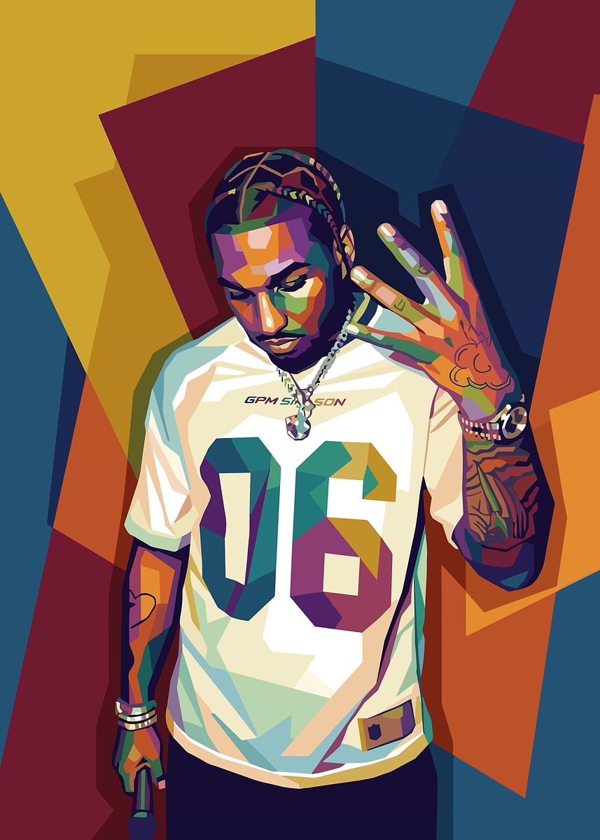 'Reezy Rapper' Poster, picture, metal print, paint by Azza Word | Displate
