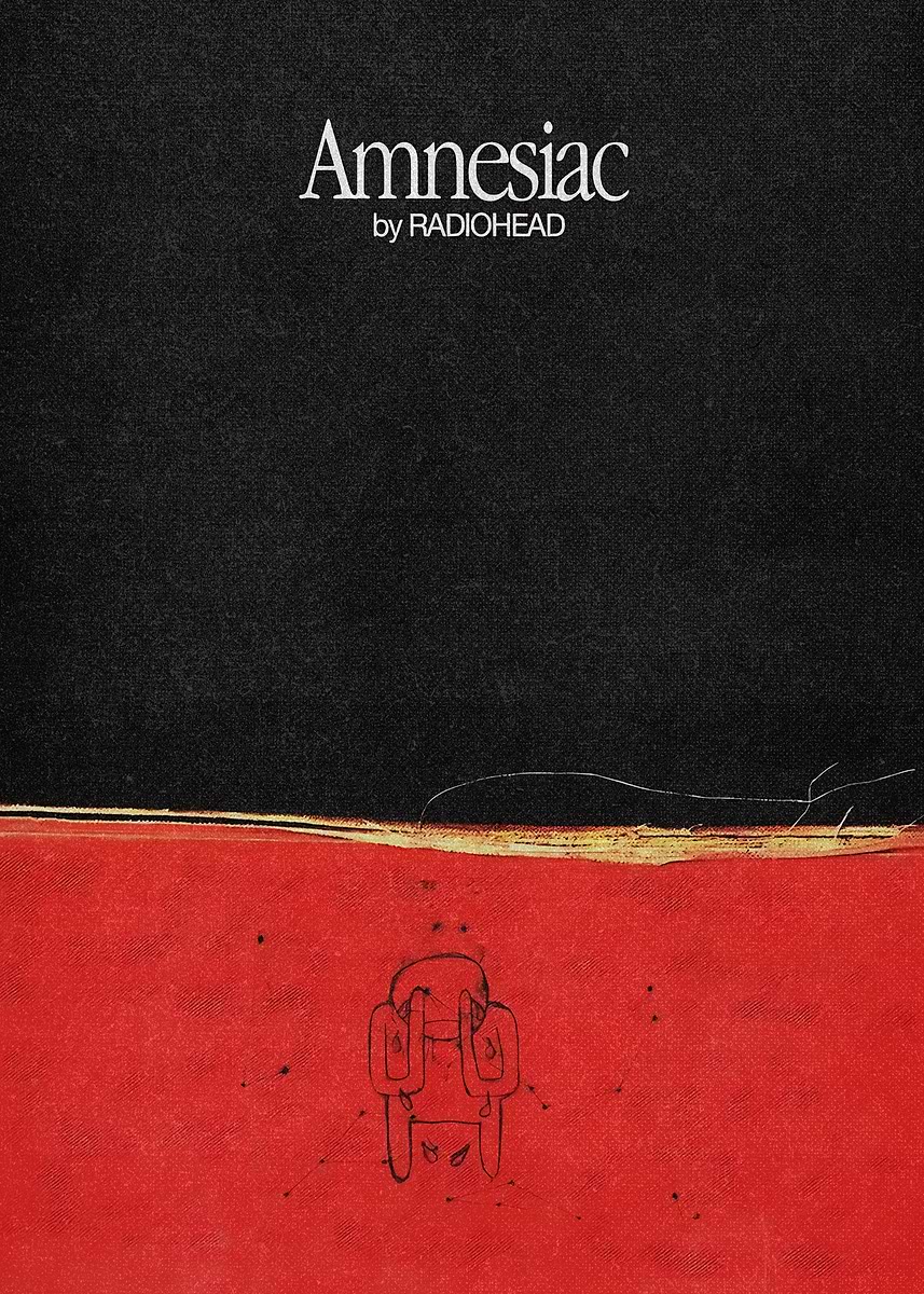 Amnesiac by Radiohead Album Art Poster, Picture & Metal Print
