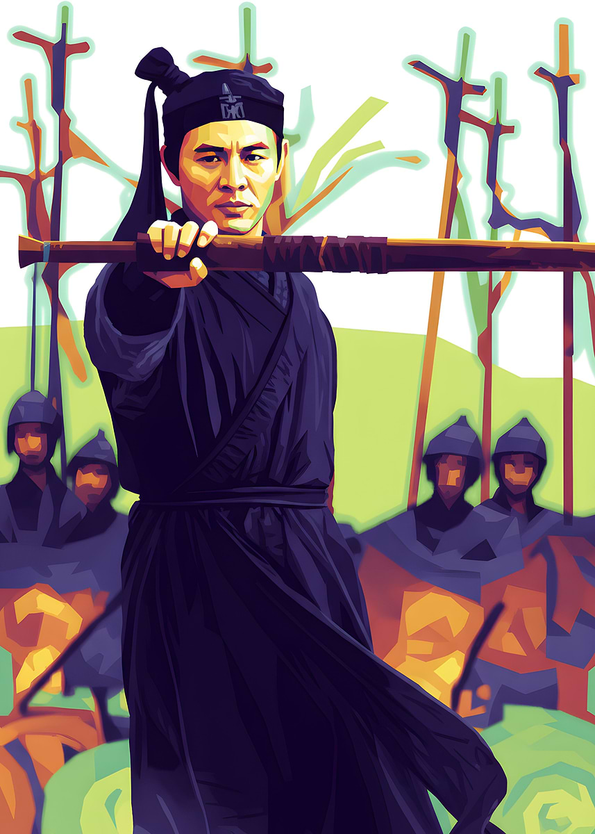 'Jet Li in a martial arts film' Poster, picture, metal print, paint by ...