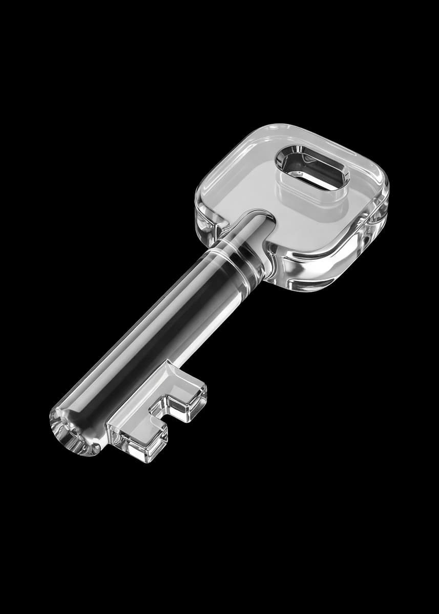 'Transparent Glass Key' Poster, picture, metal print, paint by Art ...