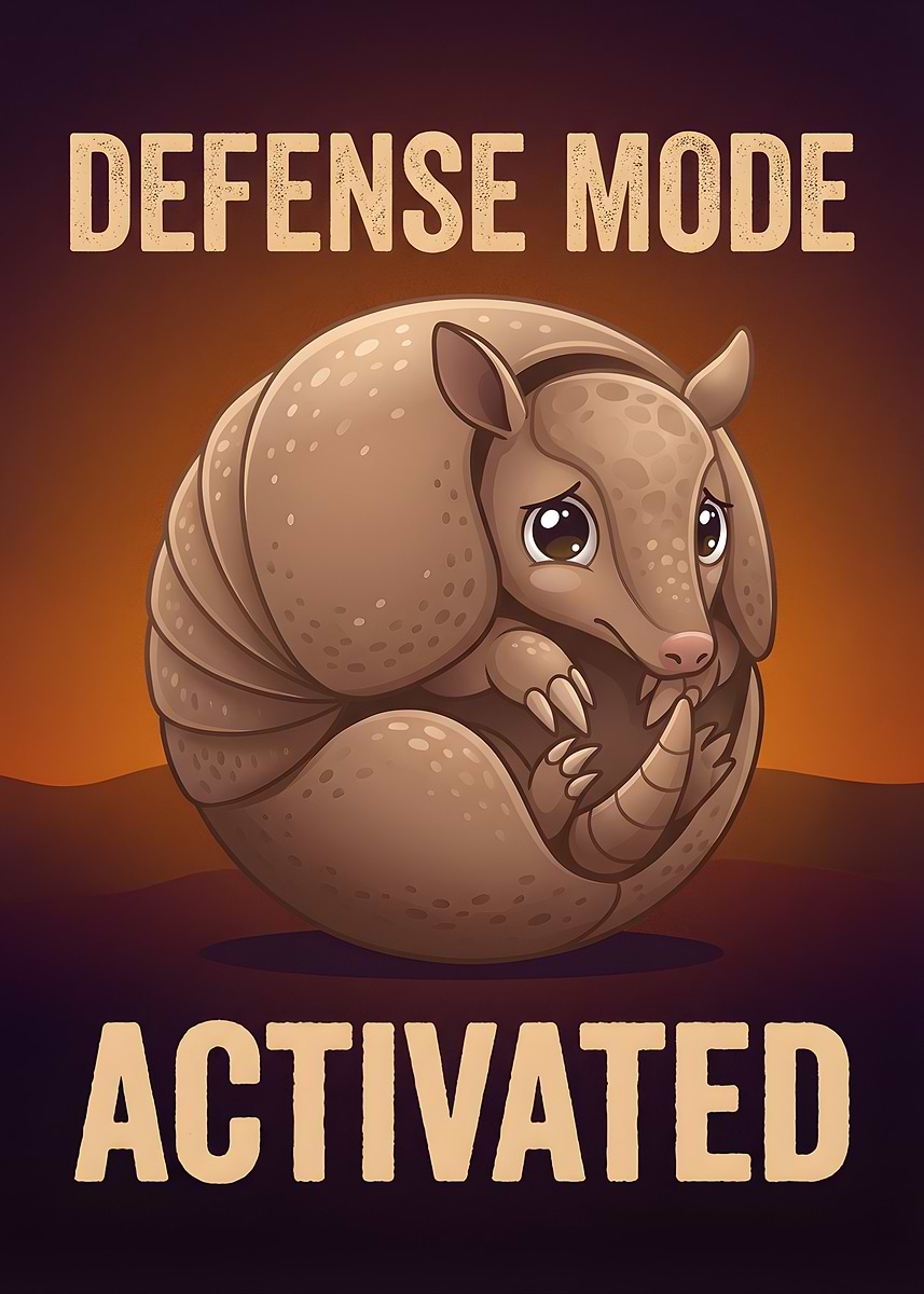 'Armadillo Defense Mode Activated' Poster, picture, metal print, paint ...