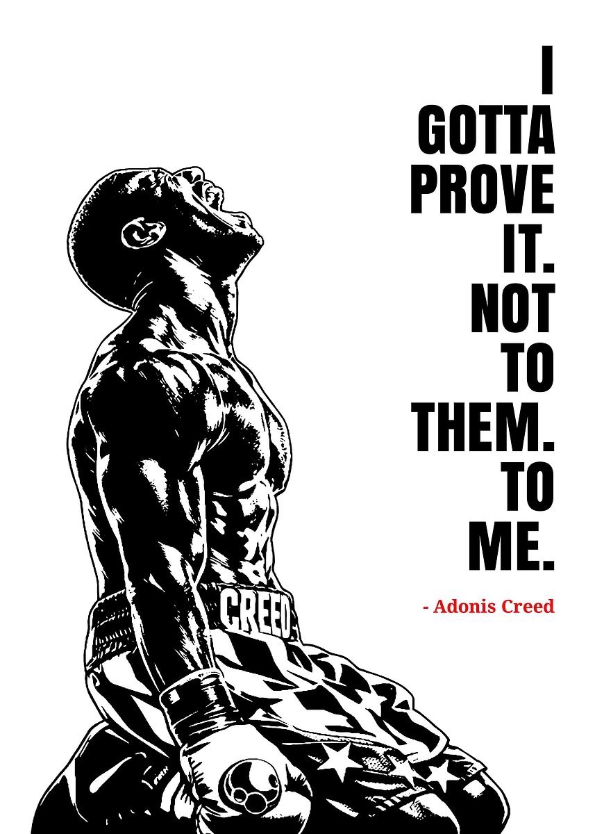 'Adonis Creed Motivational Poster' Poster, picture, metal print, paint ...